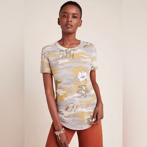 Anthropologie Tamra tee floral camo